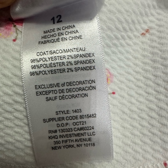 Blueberi boulevard Coat and Dress set Size 12 - Picture 7 of 7